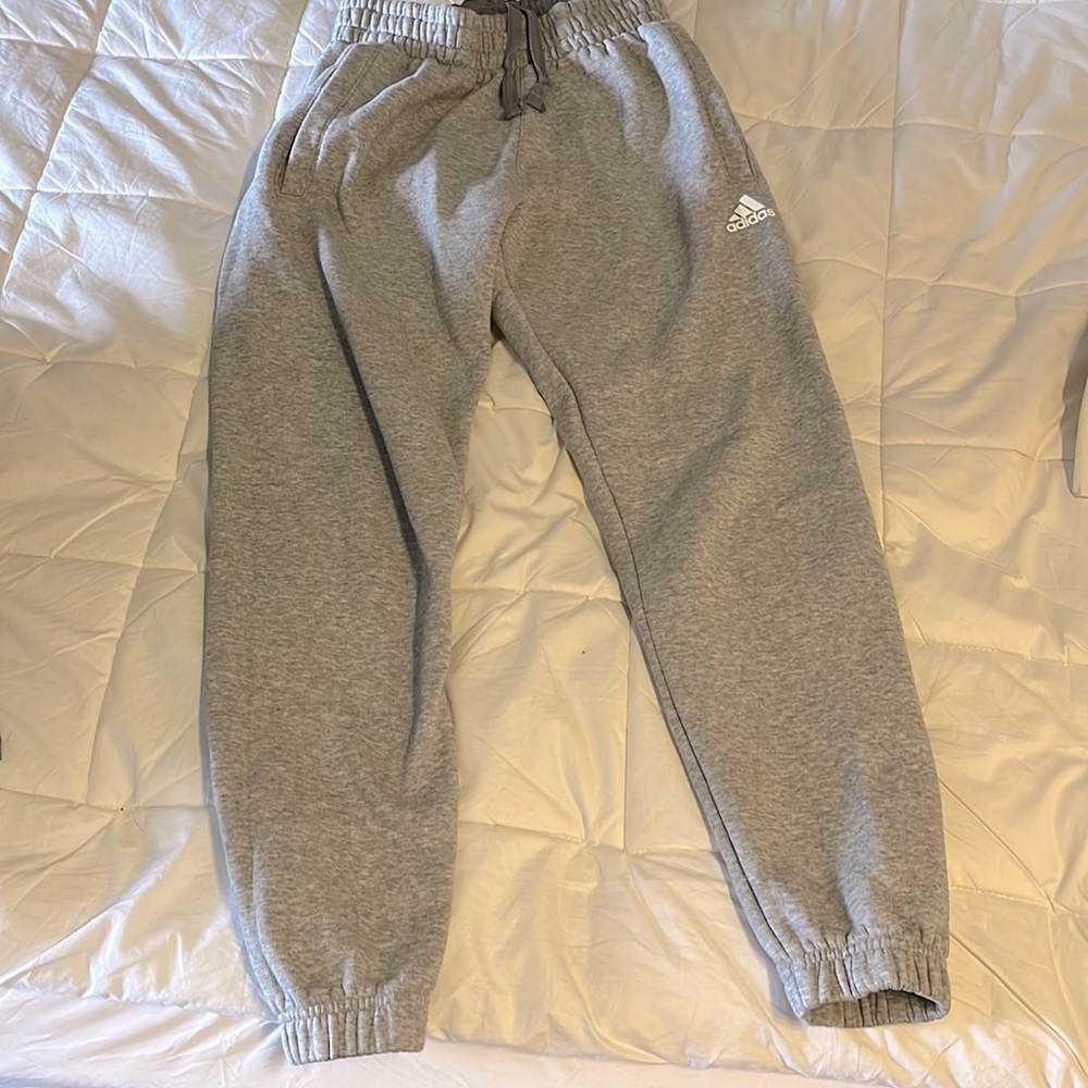 Unisex grey Adidas sweatpants